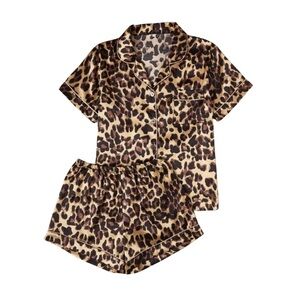 Leopard Print Pajamas Set